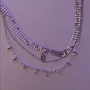 Free People Witchy Layered Silver Necklace